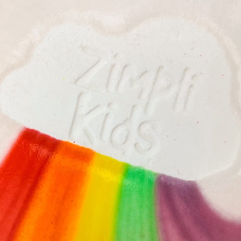 ZIMPLI - Large Cloud Rainbow Baff Bombz, Create a rainbow effect, fizzing, bathtime adventure, Bath Bomb Fizzing Fun for children 4 5 6 7 8 9