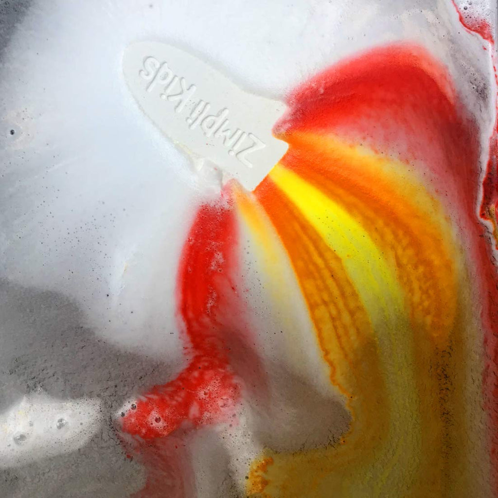 ZIMPLI - Large Cloud Rainbow Baff Bombz, Create a rainbow effect, fizzing, bathtime adventure, Bath Bomb Fizzing Fun for children 4 5 6 7 8 9