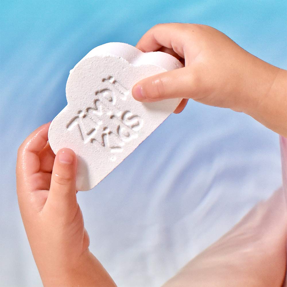 ZIMPLI - Large Cloud Rainbow Baff Bombz, Create a rainbow effect, fizzing, bathtime adventure, Bath Bomb Fizzing Fun for children 4 5 6 7 8 9