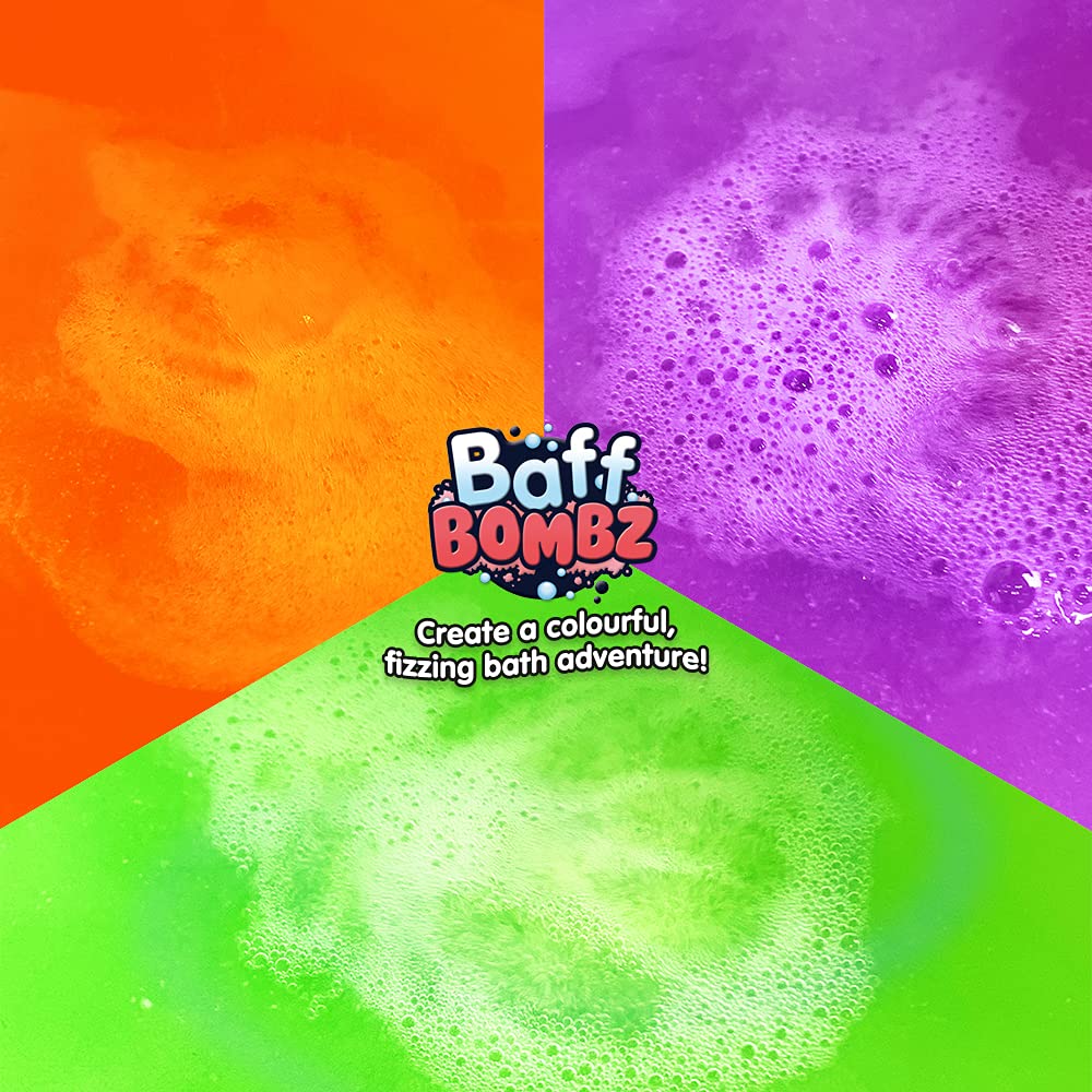 ZIMPLI - Large Cloud Rainbow Baff Bombz, Create a rainbow effect, fizzing, bathtime adventure, Bath Bomb Fizzing Fun for children 4 5 6 7 8 9