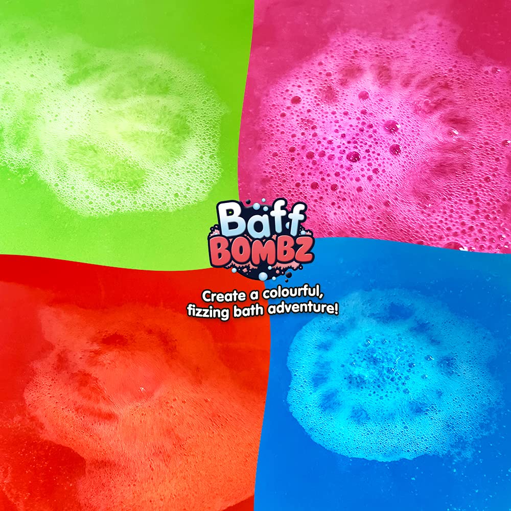 ZIMPLI - Large Cloud Rainbow Baff Bombz, Create a rainbow effect, fizzing, bathtime adventure, Bath Bomb Fizzing Fun for children 4 5 6 7 8 9