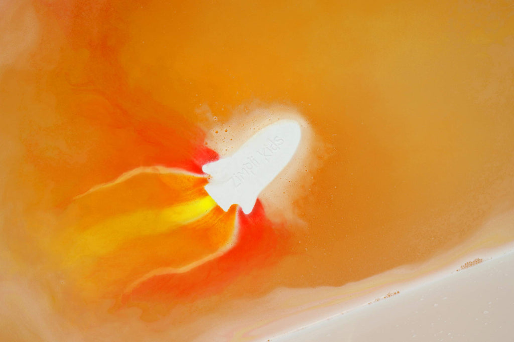 ZIMPLI - Large Cloud Rainbow Baff Bombz, Create a rainbow effect, fizzing, bathtime adventure, Bath Bomb Fizzing Fun for children 4 5 6 7 8 9